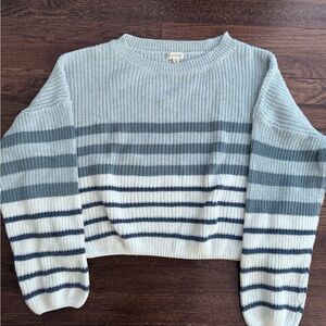Striped Blue Women's Sweater